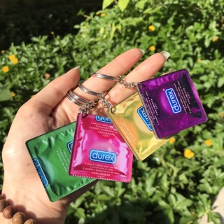 Móc khoá Durex siêu ngầu- Phụ kiện đeo balo, treo xe, quà tặng sinh nhật ý nghĩa