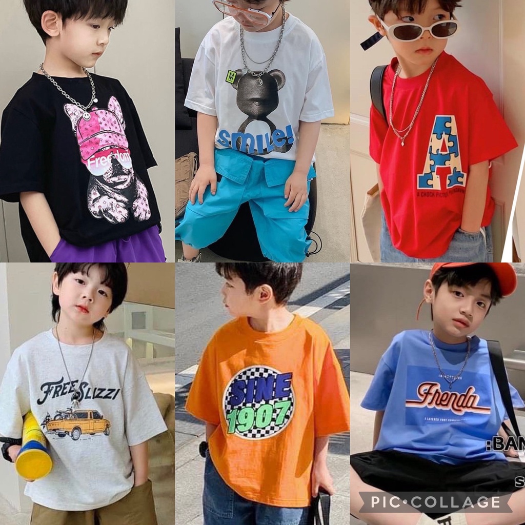 Lyvyshop -  Áo thun cộc tay bé trai, bé gái siêu dễ thương từ 09-28kg