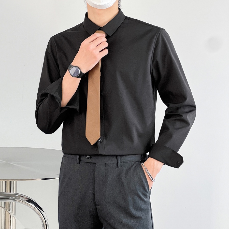 Sơ mi nam nữ cổ bẻ vải cotton mềm, Áo sơ mi form rộng Unisex nam nữ tay dài Hàn Quốc