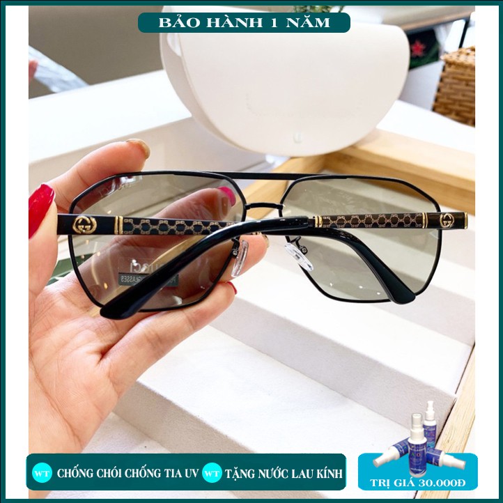 Kính mát nam cao cấp Tròng Đổi Màu khi đi ra nắng - Porscher P88- Mắt kính chống tia UV