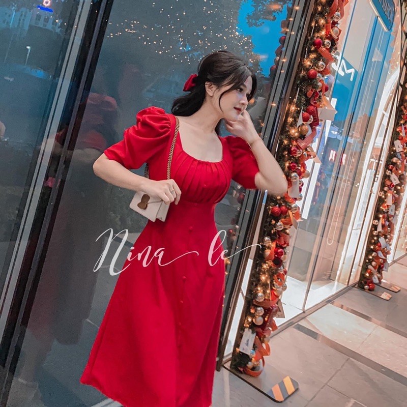 Đầm xếp ngực tay phòng bigsize 60=>90kg | BigBuy360 - bigbuy360.vn