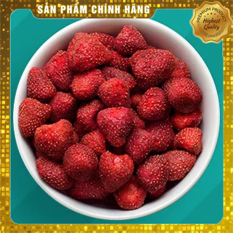 [SIÊU KHUYẾN MÃI] Dâu Tây Sấy - Ăn vặt văn phòng, Ăn KETO - Nhập khẩu Úc  DJ&A 25g - Freeze Dried Strawberries Australia