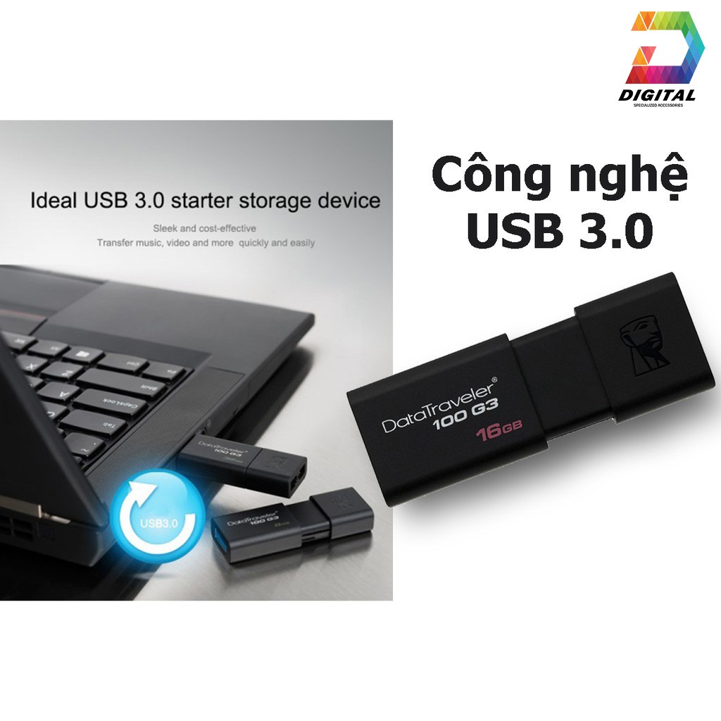 USB Kingston 16GB 3.0 Chính Hãng
