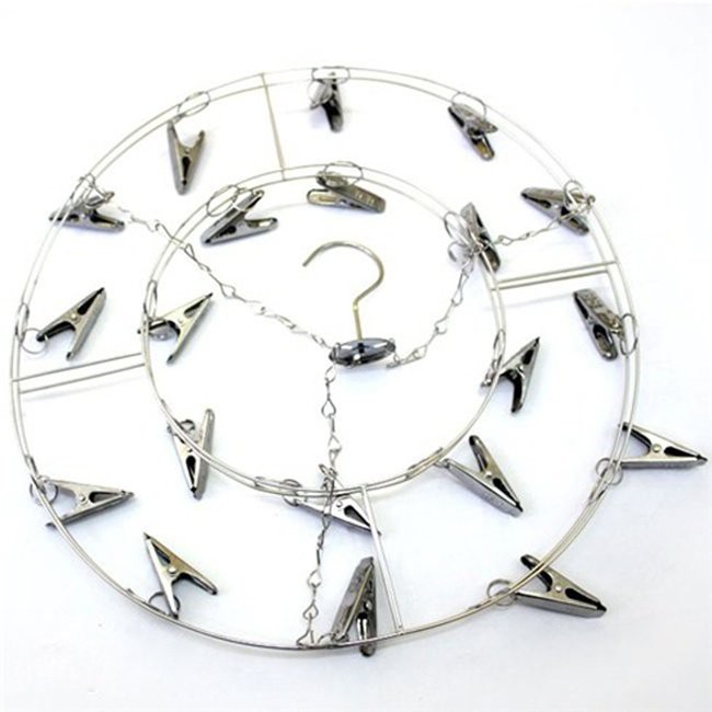 [ Loại đẹp ] Móc dù tròn, móc chùm inox 20 kẹp, loại đẹp, không han rỉ