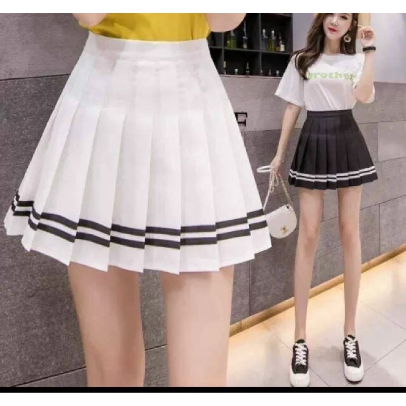 Chân Váy Tennis viền Đen Trắng Kiểu Thủy Thủ Stype TTSLA0632