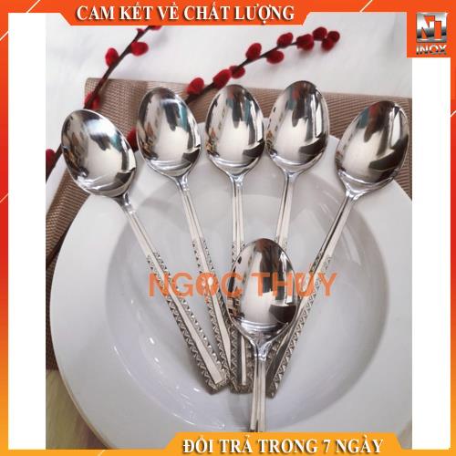 Muỗng súp ăn cơm kiểu dáng caro cao cấp