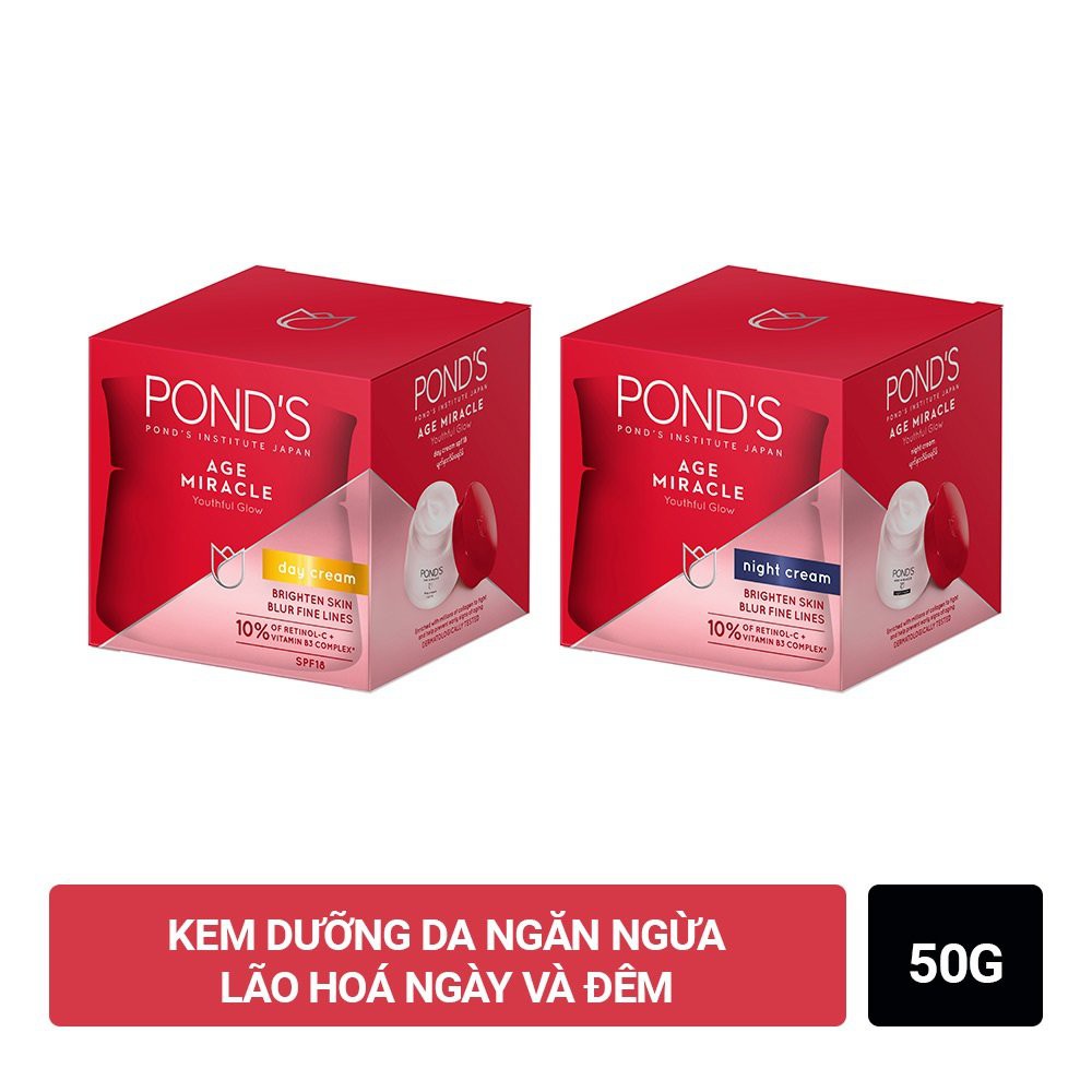 Kem chống lão hóa Pond’s ngày/ đêm Age Miracle Youthfull Glow 50G