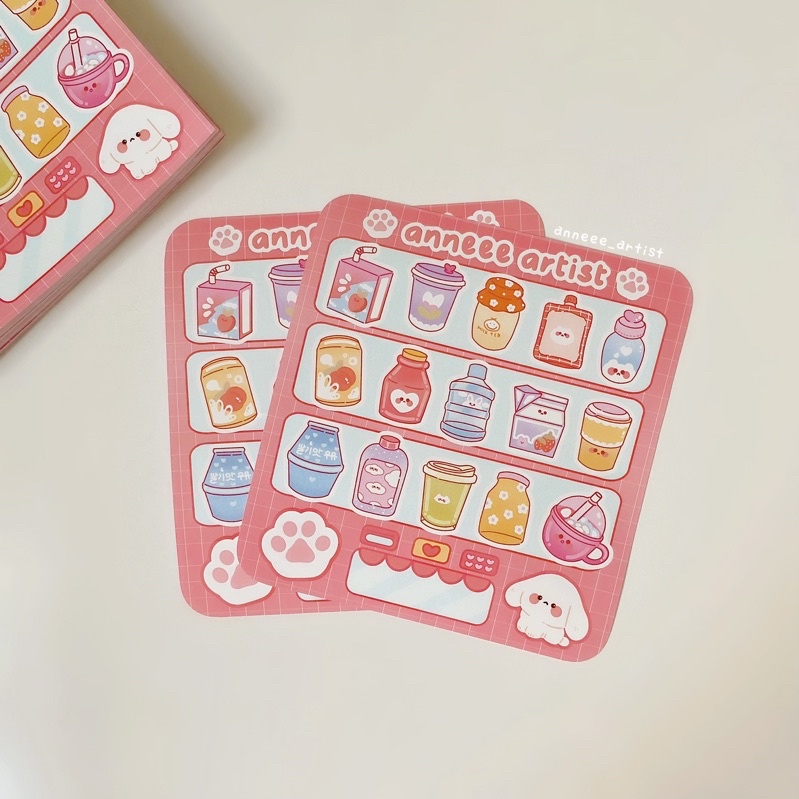 Set sticker máy bán nước