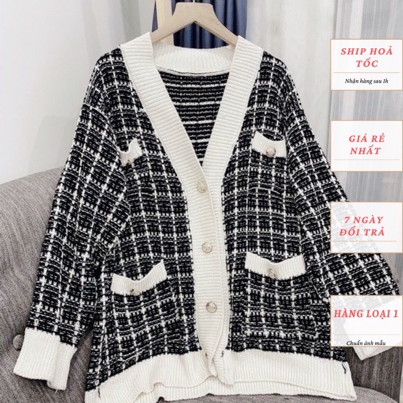 Áo cardigan len nữ ❤️𝑯𝒐𝒕𝒕𝒓𝒆𝒏𝒅❤️  kiểu dáng Hàn Quốc trẻ trung năng động. dễ phối đồ