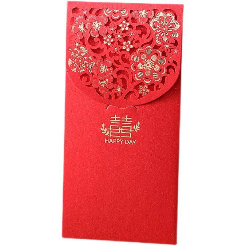 Bộ 10 Bao Lì Xì Màu Đỏ/Xanh Dương/Hồng Phong Cách Cổ Điển Dễ Thương 10pcs Angpao Packet Wedding Red Packet Cute Angpao Money Envelope Long Packets Vintage Angpow Envelopes Pink Blue Purple 结婚红包封