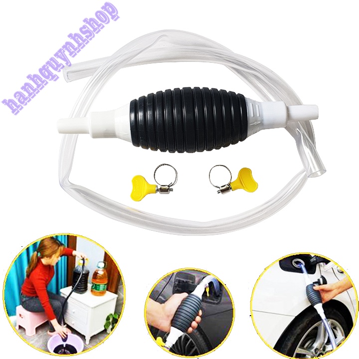 Dụng cụ bơm hút chất lỏng, xăng dầu, nước bể cá cầm tay tiện lợi dài 1,2m