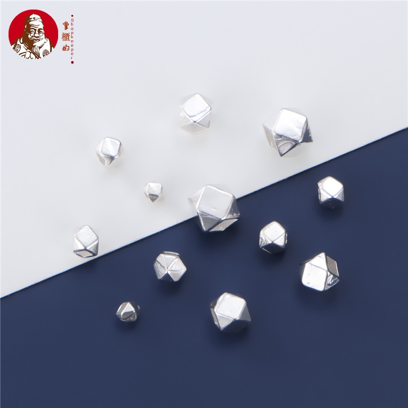 Hạt Xỏ Vòng Tay Bạc S925 Hai Lớp Bằng Kim Loại Thời Trang
