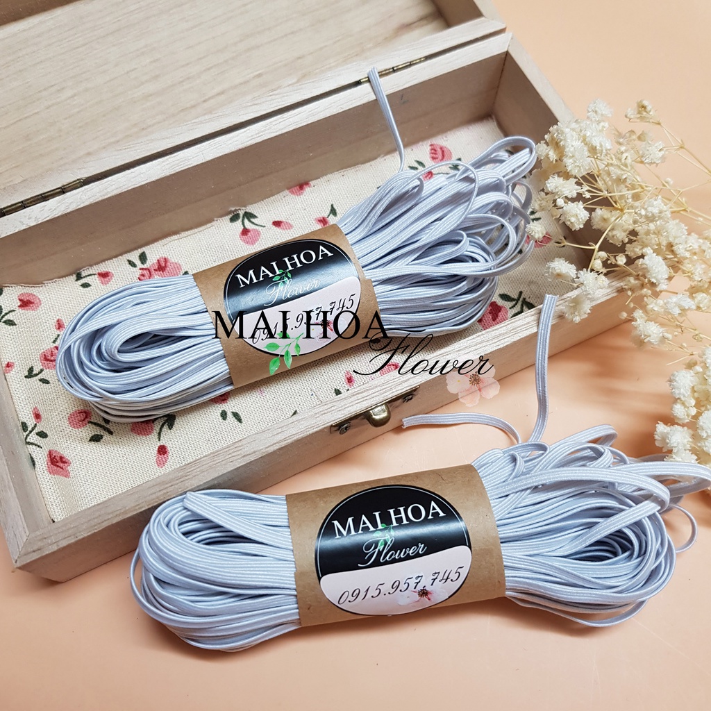 20 mét dây thun may quần szie 0.5cm chun quần loại đẹp sợi giãn nhiều Maihoaflower