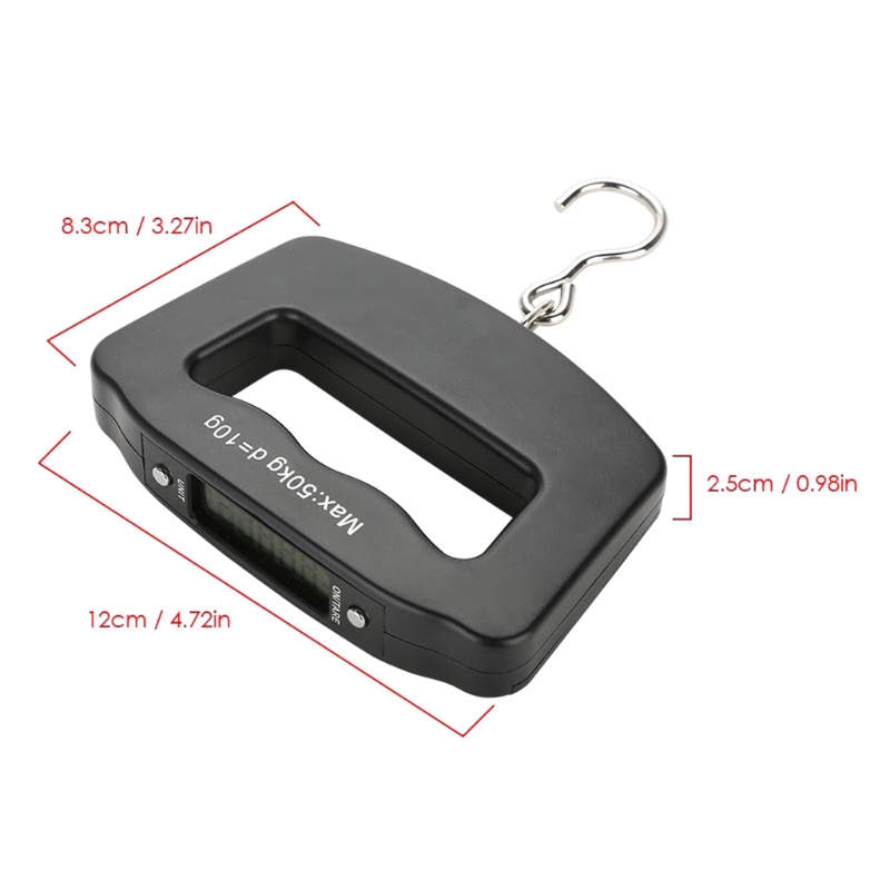 Cân Điện Tử Màn Hình LCD 50Kg 110 Lb Kèm Dây Đeo Nylon Chắc Chắn