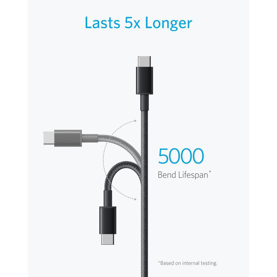 Cáp siêu bền bọc dù Anker USB-A to USB-C model B8173 dài 0.9m