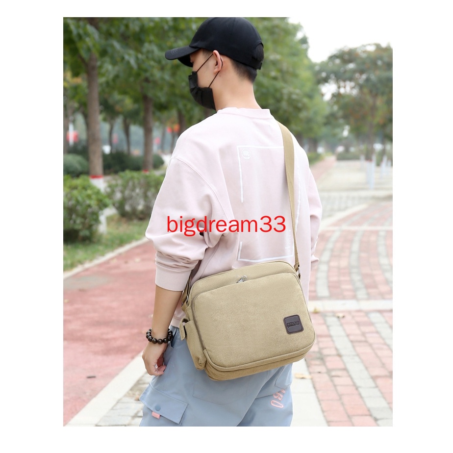 Túi Canvas đeo chéo phong cách Vintage