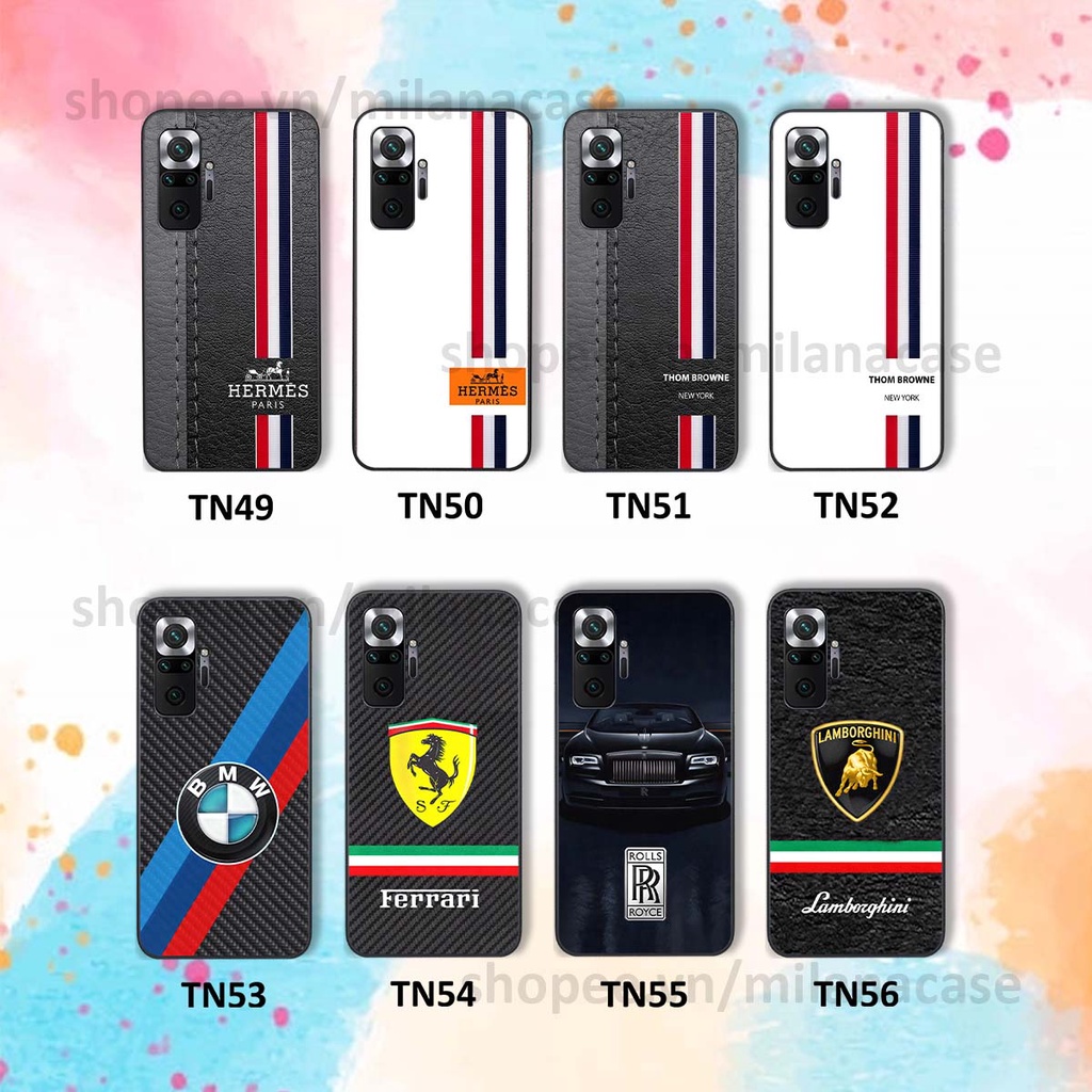 Ốp Xiaomi Redmi Note 10 / Note 10 Pro in hình các thương hiệu nổi tiếng trẻ trung thể thao cá tính