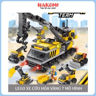 Bộ đồ chơi lego xe cứu hỏa, mô hình lắp ráp cho bé phát triển tư duy