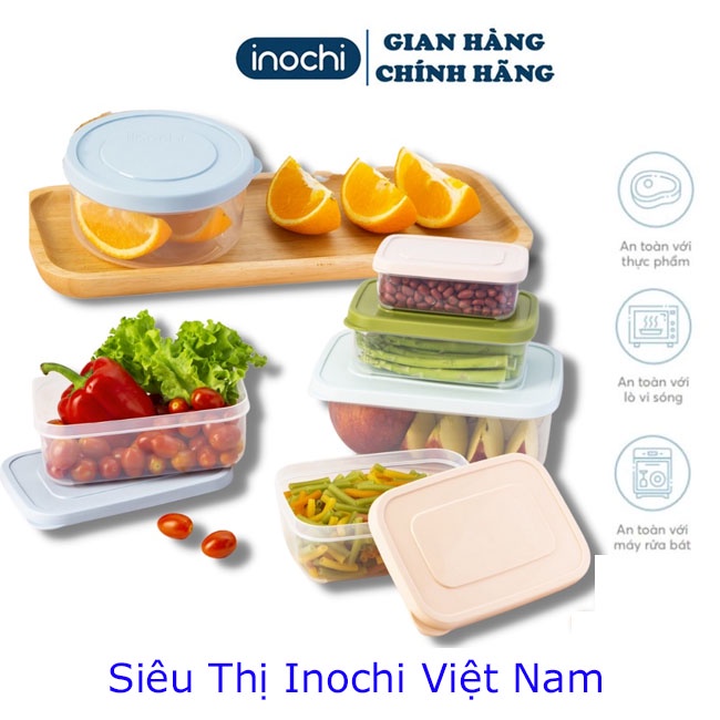 Hộp Nhựa Đựng Thức Ăn INOCHI Cao Cấp, Hộp Trữ Đông Tủ Lạnh Không Mùi Nắp Dẻo