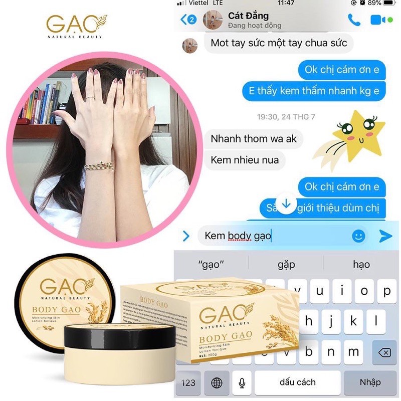 Kem body  trắng da, body gạo, Siêu trắng siêu mịn | BigBuy360 - bigbuy360.vn