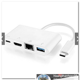 cáp chuyển đổi USB Type C sang HDMI, Hub USB và cổng Lan