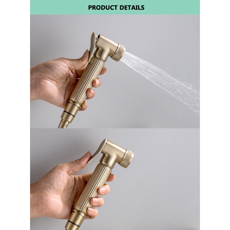 Vòi Xịt Rửa Dạng Tròn Và Vuông Bằng Đồng Thau Loại G1/2 Màu Đen/Vàng/Xám/Xám Cho Nhà Tắm