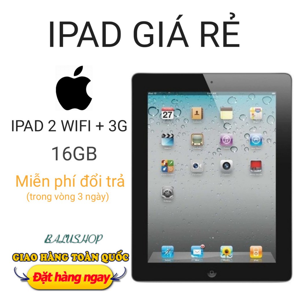máy tính bảng Ipad 2 wifi + 3G kèm sạc , dung lượng 16GB | BigBuy360 - bigbuy360.vn