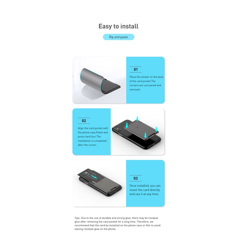 Ngăn Đựng Thẻ Baseus Cho Điện Thoại iPhone