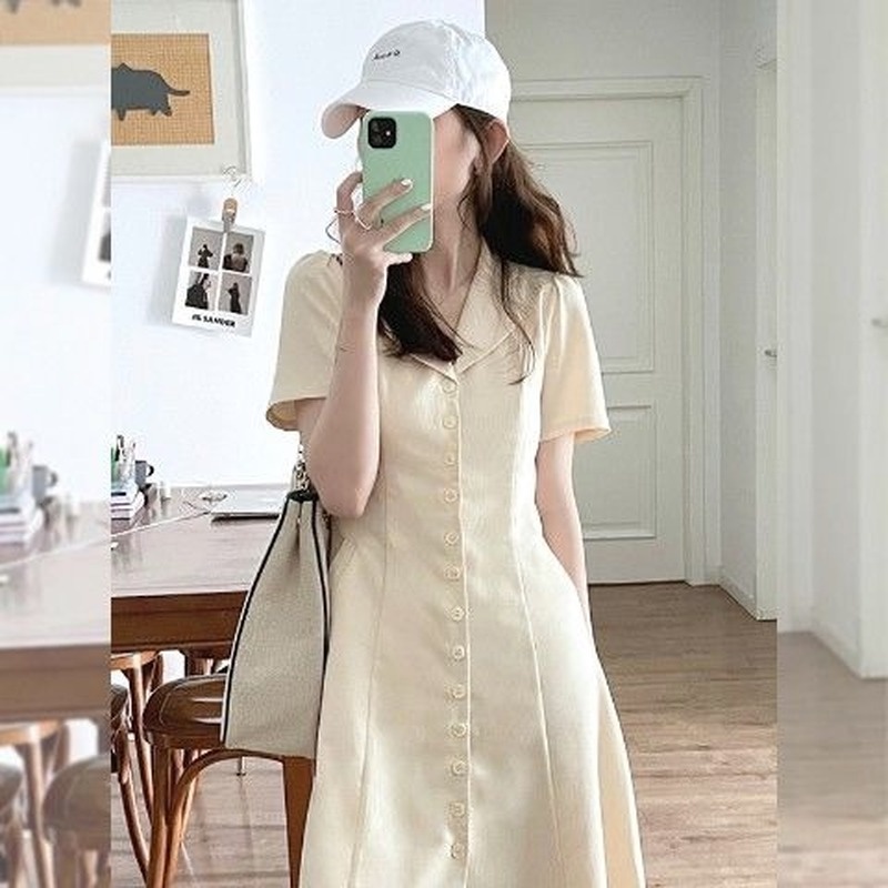 Đầm Sơ Mi Thiết Kế Mới Cao Cấp Thời Trang Theo Phong Cách Hàn Quốc