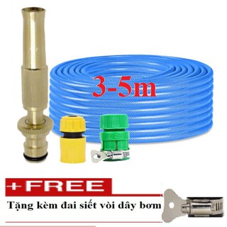 ❤️ Bộ dây vòi xịt nước rửa xe, tưới cây . tăng áp 3 lần, loại 3m, 5m 206587 cút sập,nối nhựa+ tặng đai