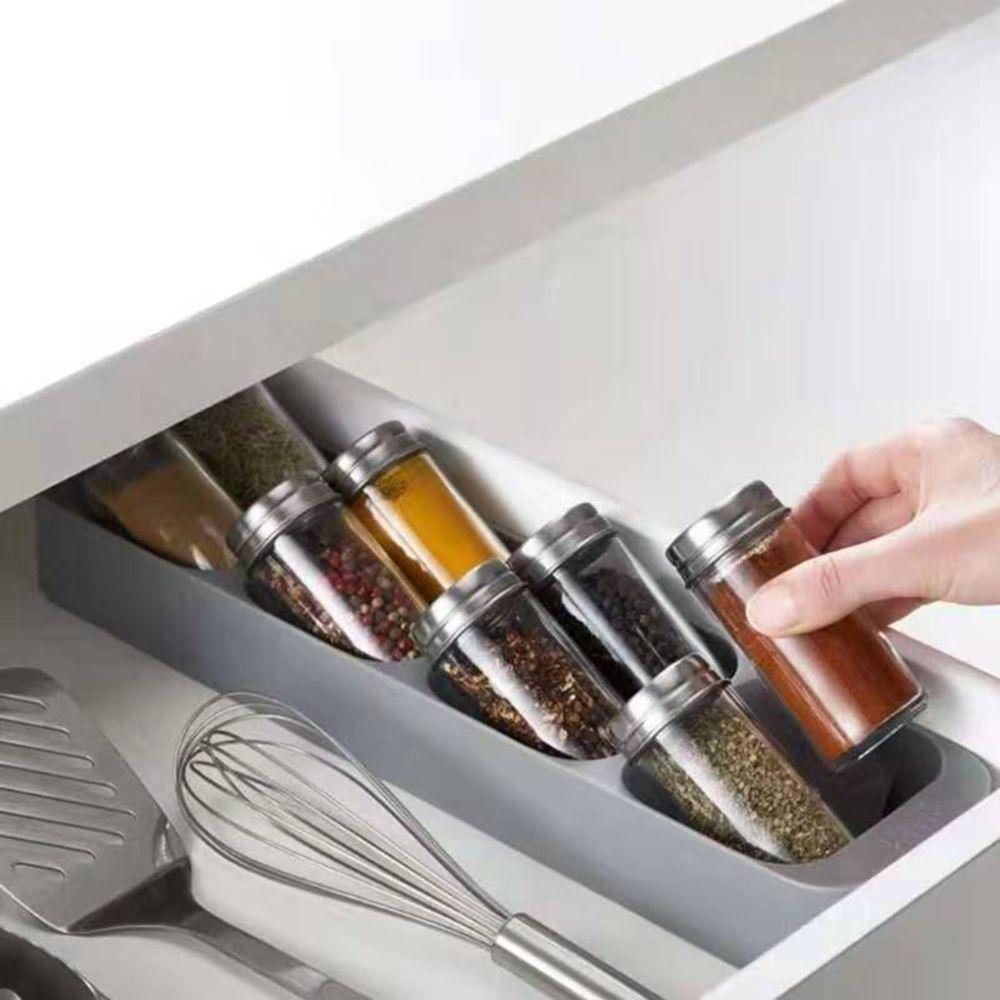 Giá Đỡ Lọ Gia Vị 8 Ngăn Không Đục Lỗ Cho Nhà Bếp