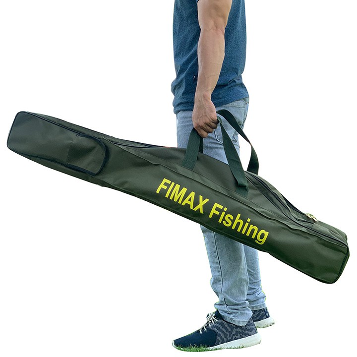 [HOT] Túi đựng cần câu máy 2 ngăn cao cấp siêu rộng Fimax Fishing đựng hơn 10 cần - Túi đựng cần 2 khúc câu cá tra