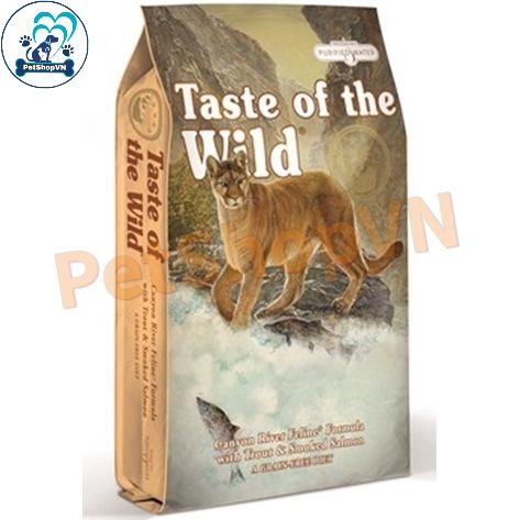 Thức Ăn Cho Mèo Hạt TASTE OF THE WILD CANYON RIVER Bao 6.6Kg Vị Cá Hồi Vân & Cá Hồi Xông Khói