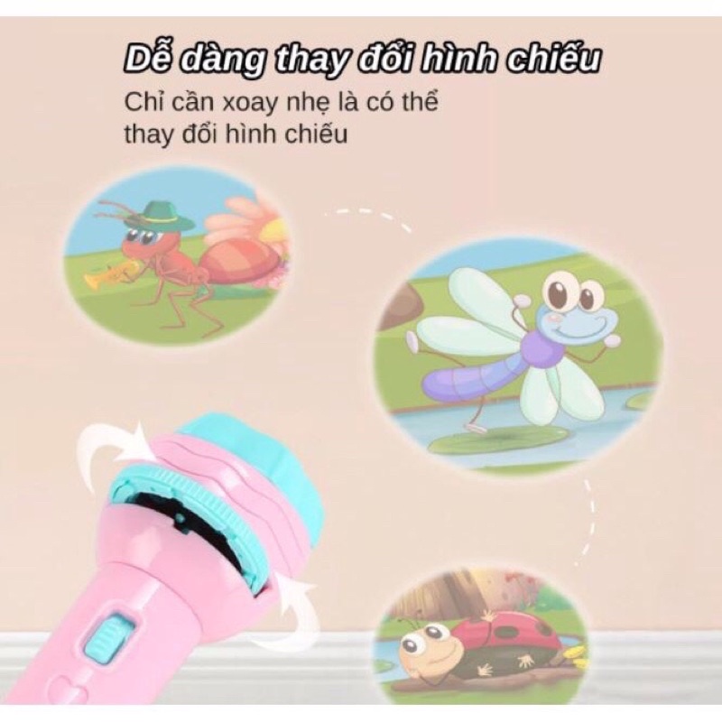 Đèn pin chiếu đa năng 80 hình- thế giới thung quanh cho bé vừa chơi vừa học
