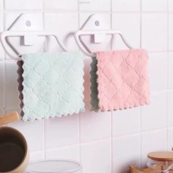 Khăn lau bếp đa năng, khăn lau bát đĩa cốc chén thấm nước chống dính dầu mỡ hai mặt loại to - Luxy Houseware