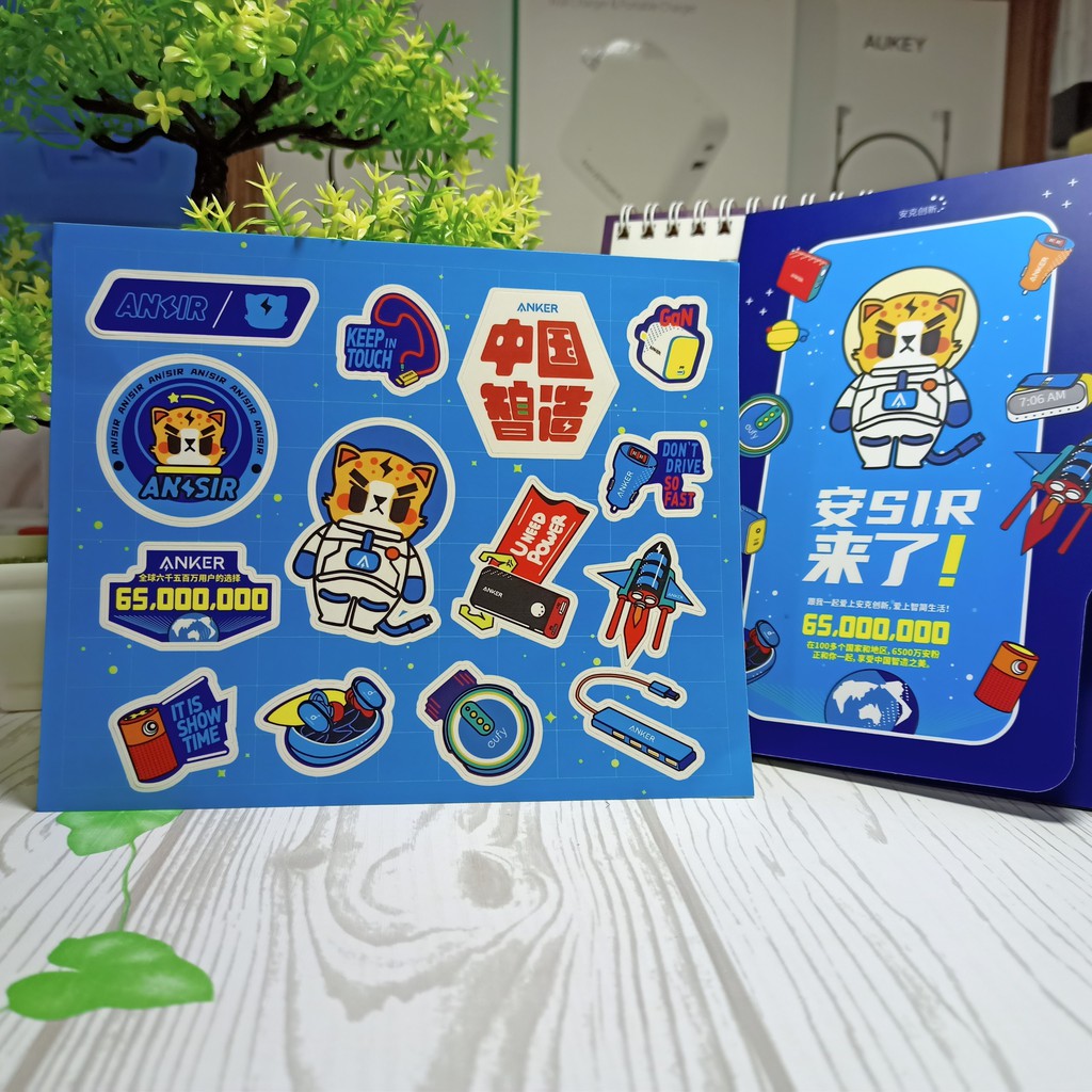 (Quà Tặng) Bộ Sticker Anker dán trang trí phụ kiện điện thoại