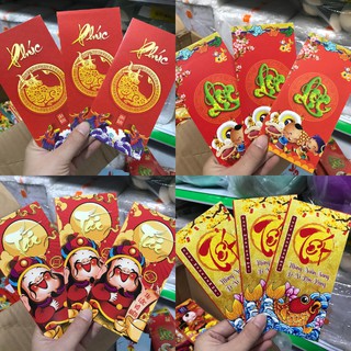 Combo 50 Bao Lì Xì Tết - Hàng Có Sẵn Ảnh Thật Mix Mẫu Ngẫu Nhiên - 5 Cái/ Mẫu