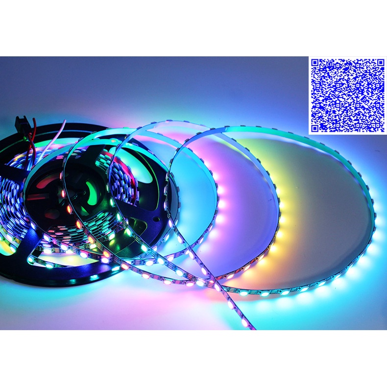 ĐÈN LED DÁN WS2812B ARGB 60LED/MÉT MỎNG 5MM DÒNG SẢN PHẨM TIÊU CHUẨN DÂY 1 MÉT