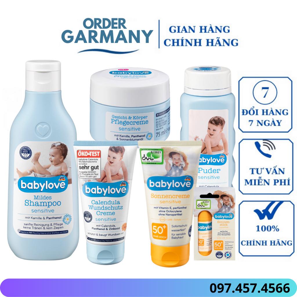 Kem Chống Nắng, Dầu Gội, Kem Chống Hăm, Phấn Rôm Babylove Dành Cho Nhạy Cảm-Nội Địa Đức
