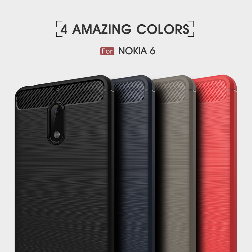 Ốp điện thoại TPU mềm sợi carbon cho Nokia 6 2017/Nokia6 2018
