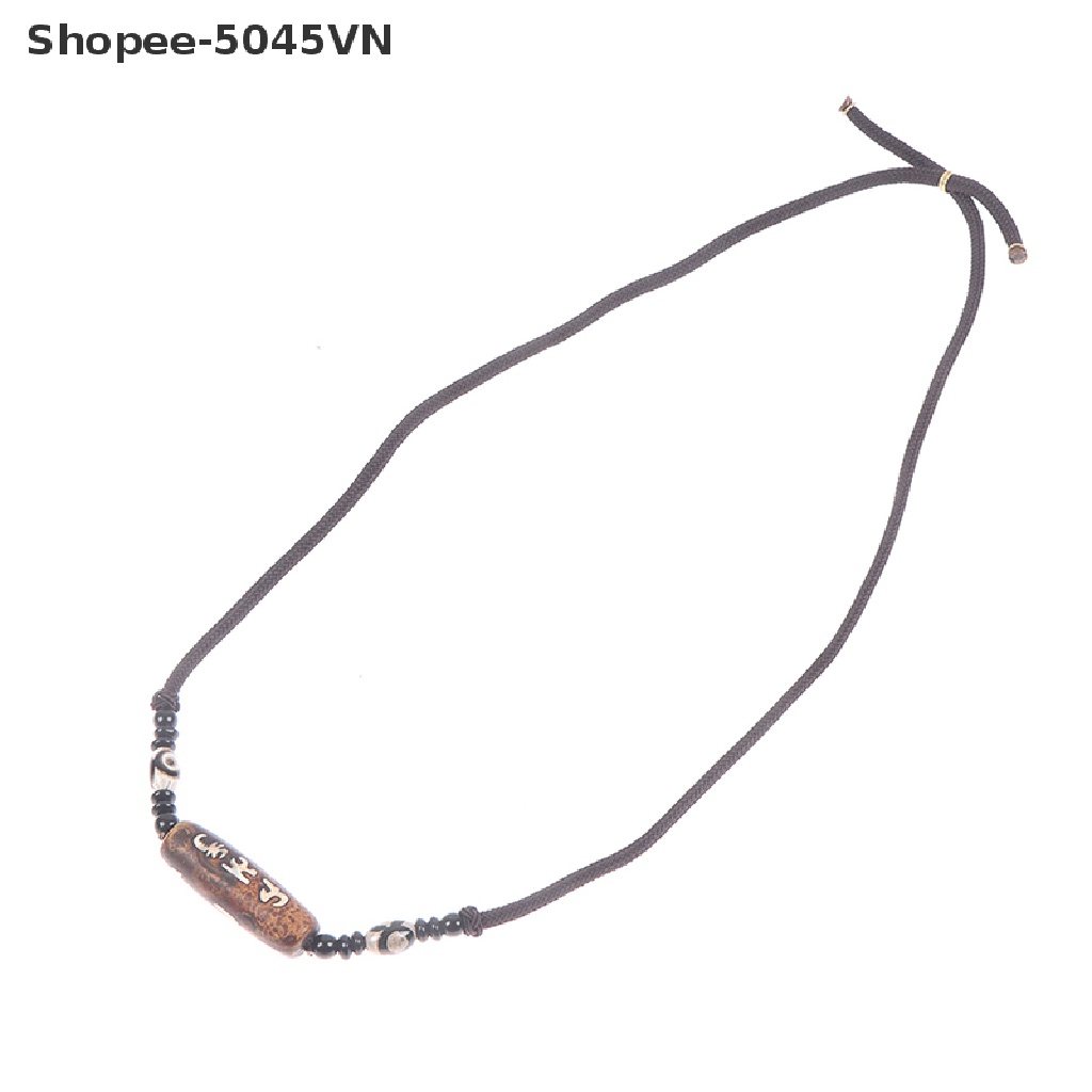 Vòng cổ mặt hình chín mắt phong cách Tây Tạng đơn giản thời trang dành cho nam và nữ