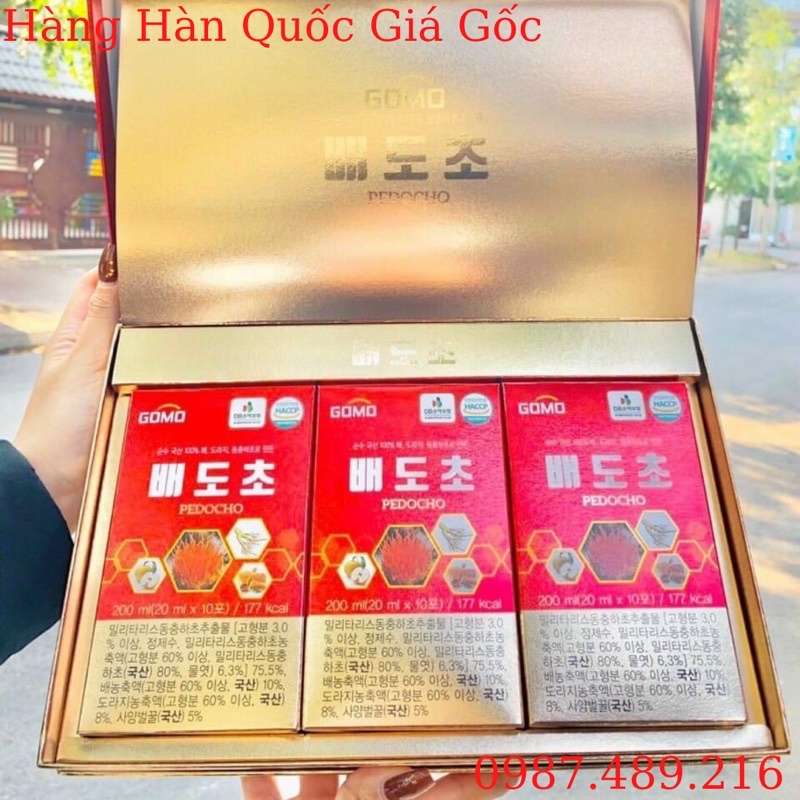 [BỔ PHỔI] Tinh Chất Đông Trùng Hạ Thảo Nội Địa Cao Cấp Hàn Quốc, Hộp 30 gói x20 ml