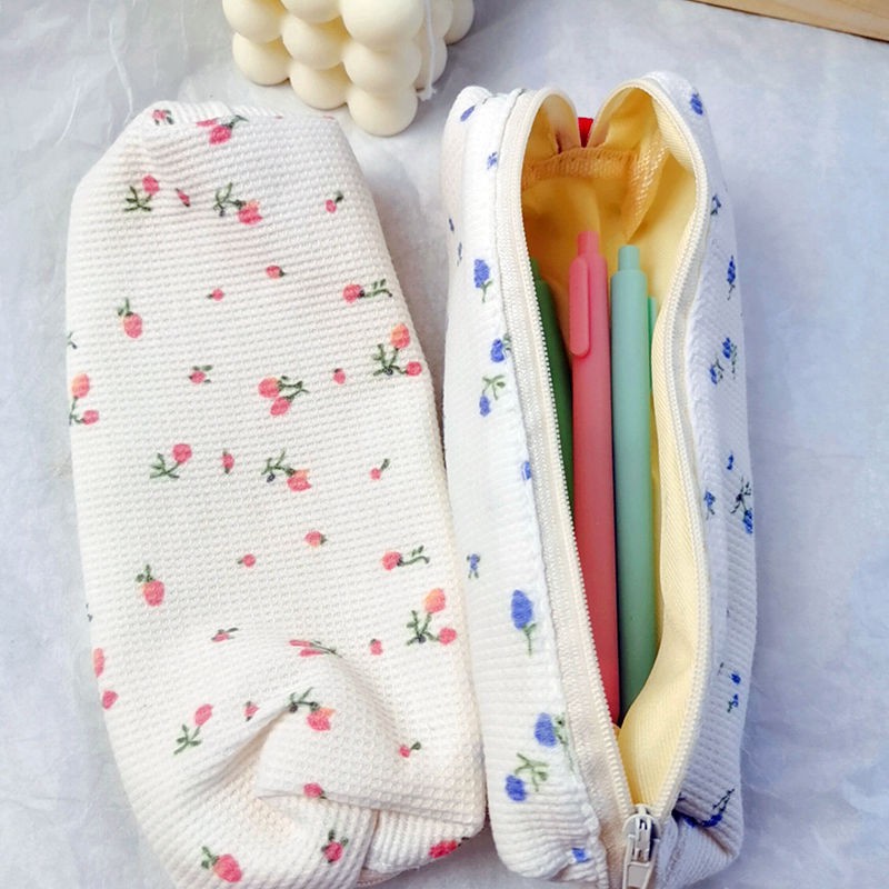Dễ Thương Bóp Viết Vải Cotton Họa Tiết Hoa Xinh Xắn Cho Nữ