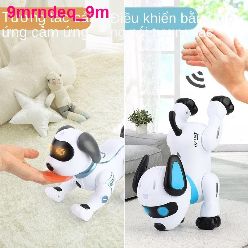 Chó robot thông minh đồ chơi trẻ em điều khiển từ xa con lập trình đóng thế sẽ gọi cậu bé là quà tặng