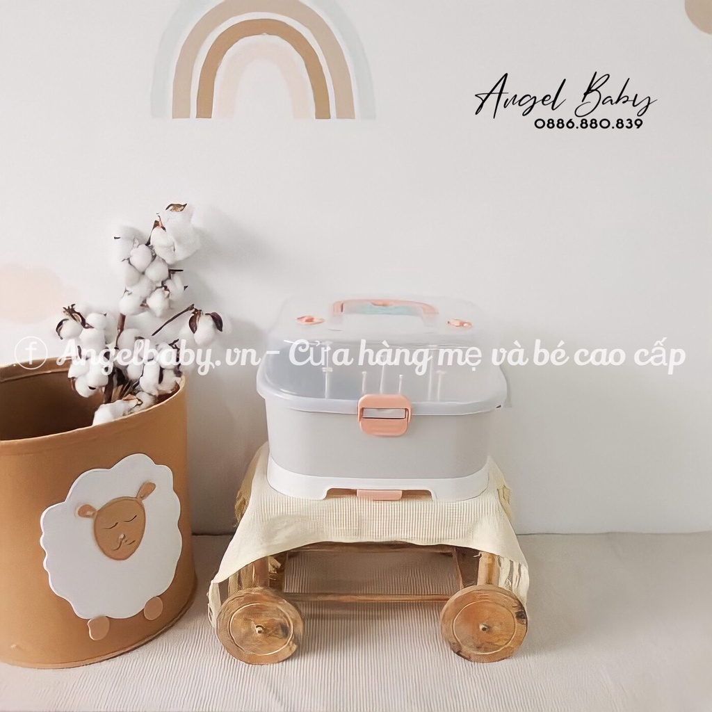 Khay Úp Bình Sữa Jupin Cao Cấp Có Van Thoát Khí