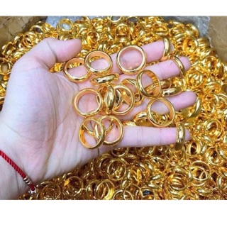 Nhẫn trơn cao cấp dát vàng 18k loại 2 chỉ
