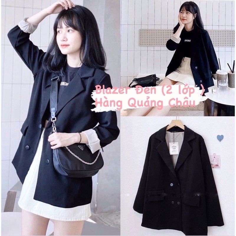 Áo blazer 2 lớp dày dặn 4 cúc mẫu mới Áo khoác vest túi nắp Hàn Quốc ulzzang giá rẻ
