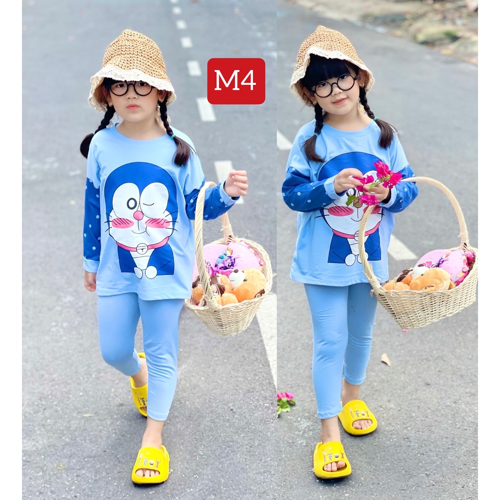 XẢ LẺ SIZE(20KG -40KG) Bộ quần áo dài bé gái size đại babydoll thun cotton | GBD12