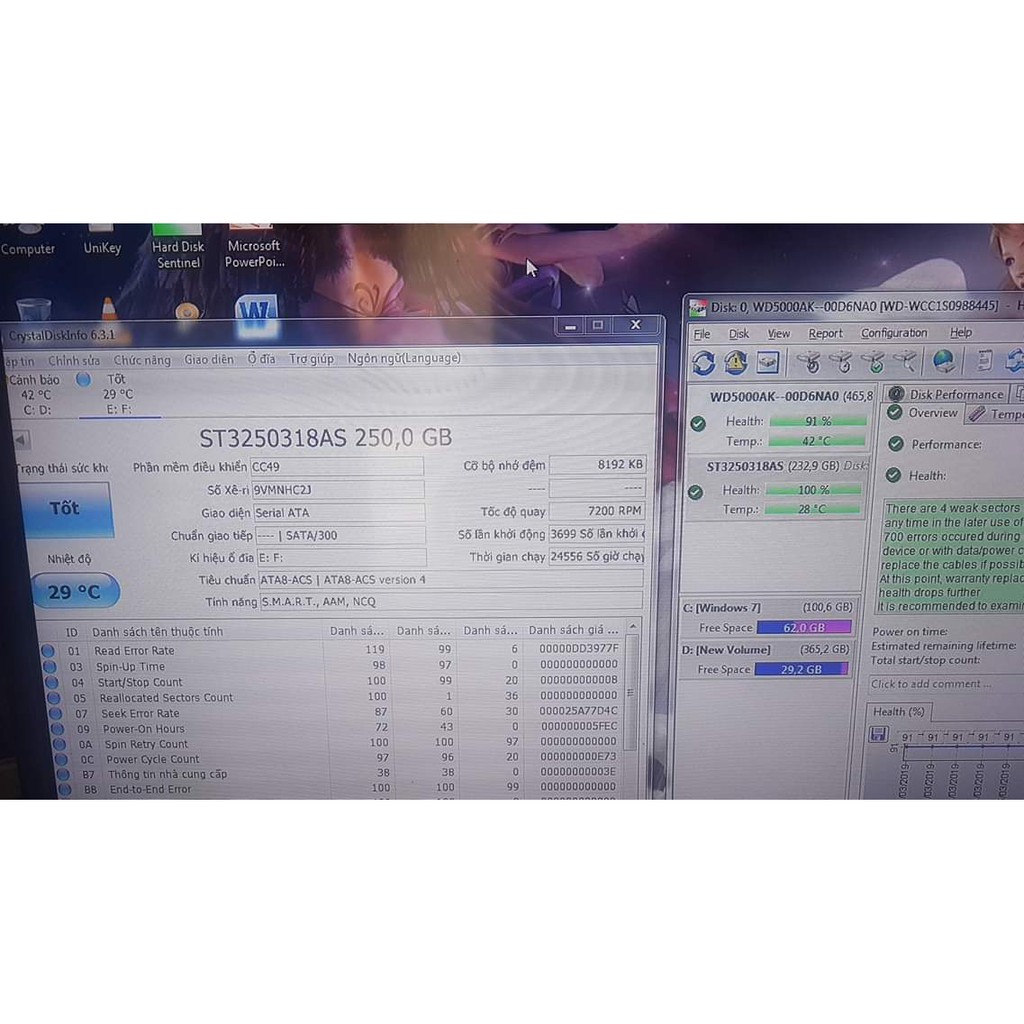 Combo 2 Ổ cứng 250g Pc Seagate , Western Blue { Bảo hành 12 tháng } | BigBuy360 - bigbuy360.vn