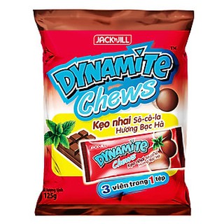 Kẹo nhai socola hương bạc hà Dynamite Jack'n Jill 125g